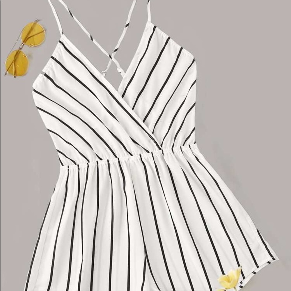 Shein striped romper